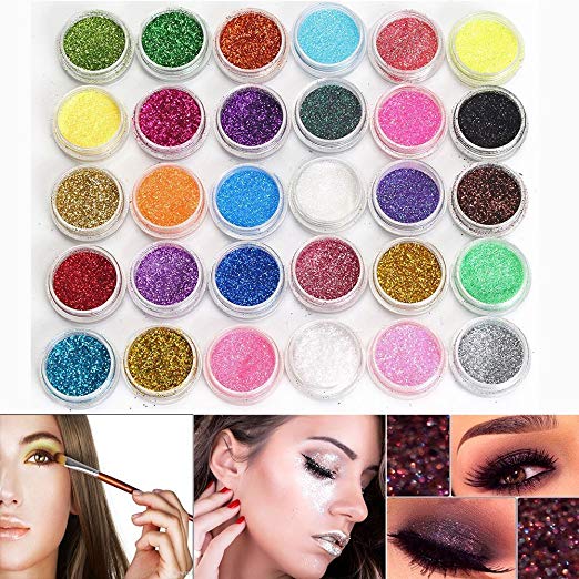 Neverland Professional 30 Mixed Color Glitter Mineral Eyeshadow Eye Makeup Shadow Pigments Powder