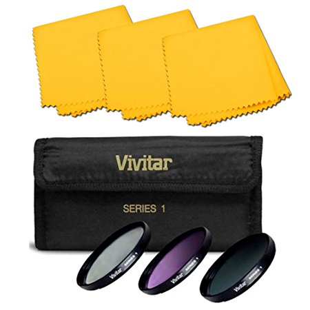 95mm Ultra Violet UV/ Circular Polarizer CPL /Florescent FDL Lens Filter Kit 95mm  Pack Of 3 Microfiber Cleaning Cloth