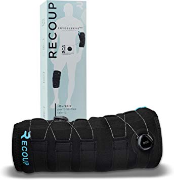 Recoup Cryosleeve, Ice   Compression Cold Sleeve, up to 1 Hour Cold, Freezer Activated, Integrated Boa® Fit System Dual-dial Compression. Great for Pain Relief, Joint Pain, Sports Recovery (Medium)