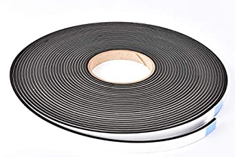 Sponge Neoprene Stripping W/Adhesive 1/2in Wide X 1/8in Thick X 50ft Long