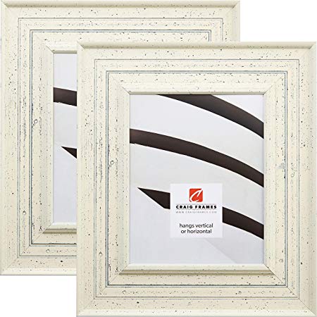 Craig Frames 81378600 12 x 18 Inch Picture Frame, Weathered Off-White, Set of 2