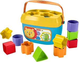 Fisher-Price Bloques infantiles, juguete para bebé  6 meses, diez bloques de colores para ordenar, apilar y encajar, motricidad fina., colores, formas, FFC84