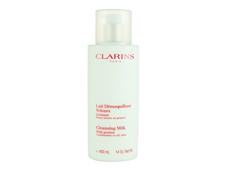 Clarins Women's Cleansing Milk with Gentian Combination or Oily Skin, 14 oz/ 400 ml