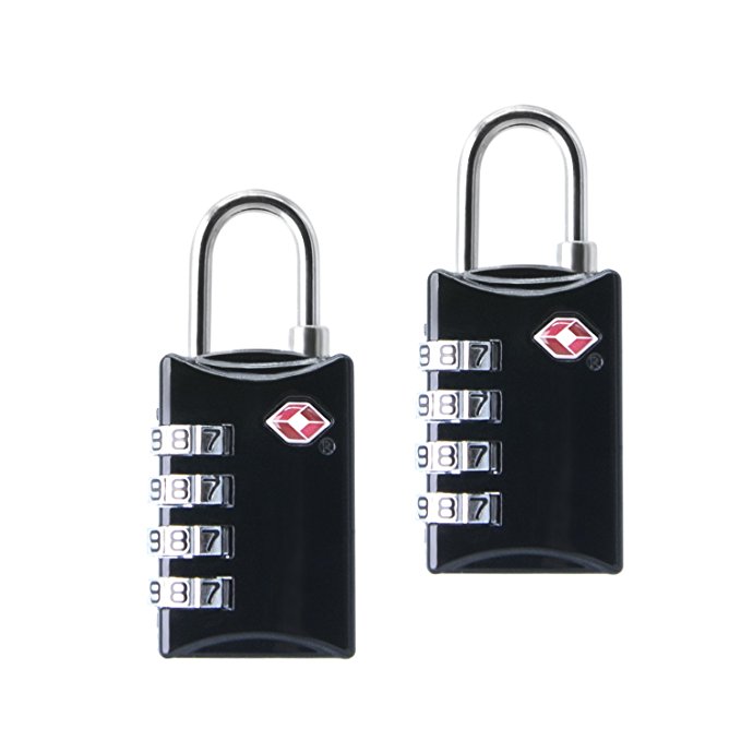 TSA Lock (2 Pack) Approved Luggage Locks TSA Combination Lock Box for Travel Suitcase Safety and Security