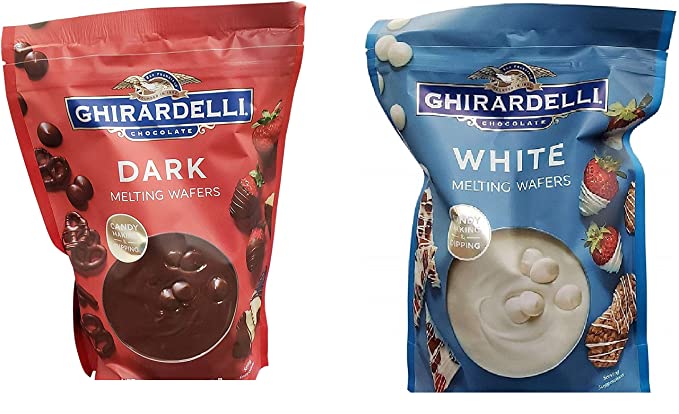 TUFEN Ghirardelli White and Dark Chocolate Melting Wafers ~ 2 Flavors