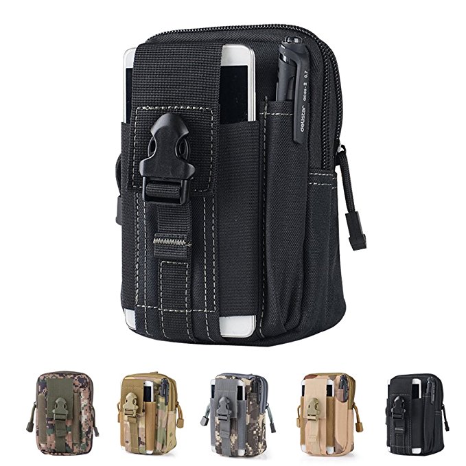 Tactical Waist Bag, SYIDINZN Universal Outdoor EDC Military Holster Waist Wallet Pouch Phone Case Gadget Pocket for iPhone X 8 7 6 6s Plus Samsung Galaxy S8 S7 S6 S5 S4 S3 Note 8 5 4 3 2 LG G5 LG HTC