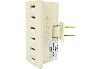 POWTECH 3 Outlet Swivel Wall Adapter [UL Listed]- Swivel Wall TAP 2 Prong- 7801AA