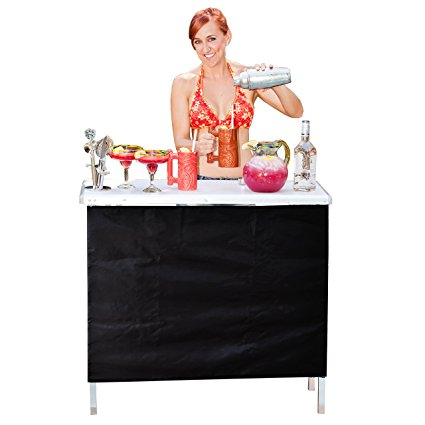 GoPong Portable High Top Party Bar, Includes 3 Front Skirts and Carrying Case