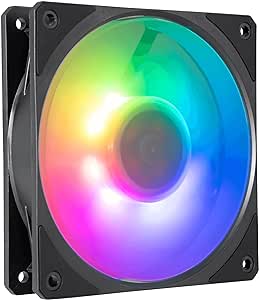 Cooler Master Mobius 120P ARGB Radiator Fan - Ring Blade Design (PWM), Ultra-Durable Loop Dynamic Bearing (max. 75.2 CFM, 3.63 mmH2O, 30 dBA), Chamfered Air-Focus Frame - Addressable Gen 2 RGB, 120mm