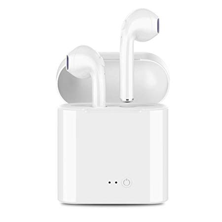 Bluetooth Headphones Wireless Earbuds Earphones in-Ear for Sport Bluetooth 5.0 Earphones Stereo Sound Noise Cancelling 2 Built-in Mic Earphones-White524