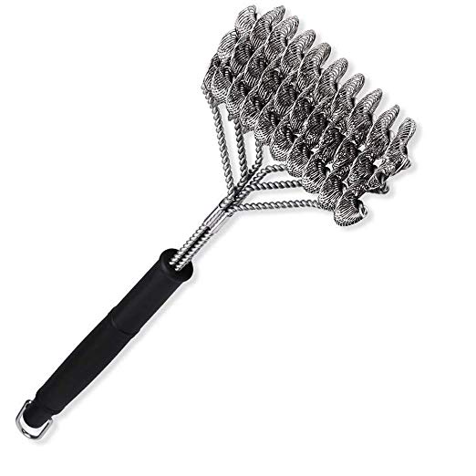 CINLITEK Grill Brush, BBQ Grill Brush&Cleaning Scraper - Bristle Free Barbecue Grill Cleaning Brush, Stainless Grill Cleaner Safe for Porcelain, Ceramic, Steel, Iron - Grilling Tools Accessories Gift