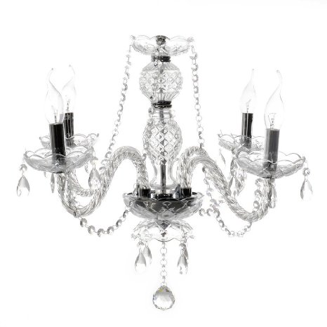 Annt Crystal Chandelier Chandeliers Lighting H18 X W17 4 Lights Fixture Pendant Ceiling Lamp Chandeliers