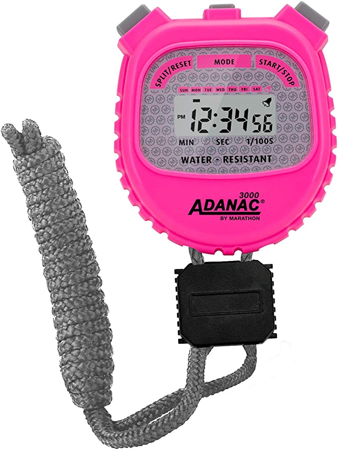 Marathon Adanac 3000 Digital Stopwatch Timer with Extra Large Display and Buttons, Water Resistant