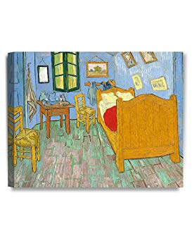 DecorArts - Bedroom in Arles (Third version), by Vincent Van Gogh- The Van Gogh Classic Arts Reproduction, Art Giclee Print On Canvas, Stretched Canvas Gallery Wrapped. 20x16"