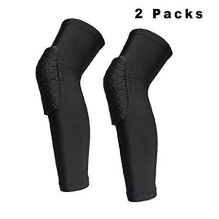 AceList 2 Packs 1 Pair Protective Compression Wear - Men and Women Basketball Brace Support - Best to Immobilize Strap and Wrap Knee for Volleyball Football Contact Sports