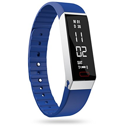 Boltt Verve Luxe Fitness Tracker with AI and 3 Months Personalized Mobile Health Coaching (Silver Navy)