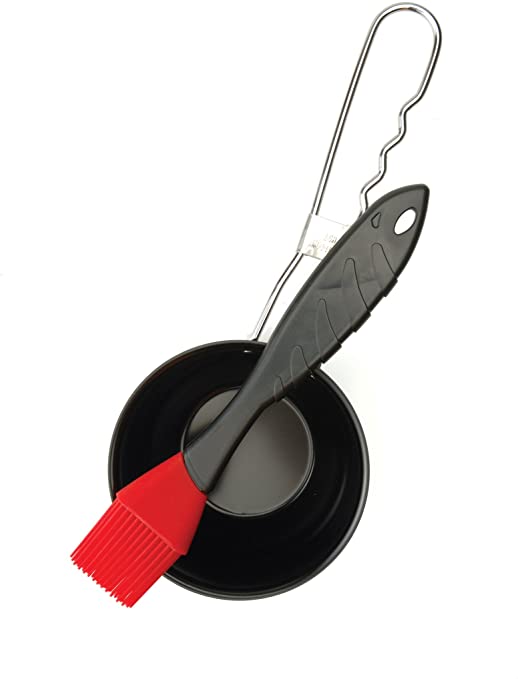 Charcoal Companion Nonstick Sauce Pot with Silicone Head Basting Brush