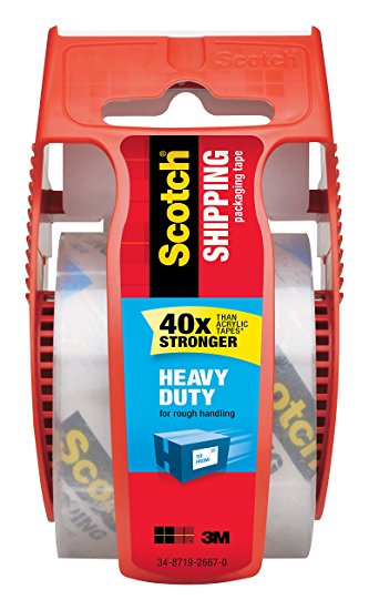 Scotch Heavy Duty Shipping Packaging Tape, 2 x 700 Inches (142-700-H)