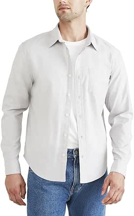 Dockers Men's Regular Fit Long Sleeve Casual Shirt (Regular and Big & Tall)