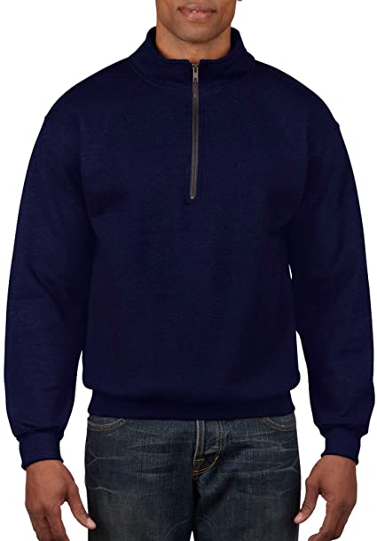 Gildan Mens Fleece Quarter-Zip Cadet Collar Sweatshirt