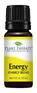 Energy Synergy Essential Oil Blend (Physical Energy). 10 ml. 100% Pure, Undiluted, Therapeutic Grade. (Blend of: Peppermint, Rosemary, Lemon and Eucalyptus)