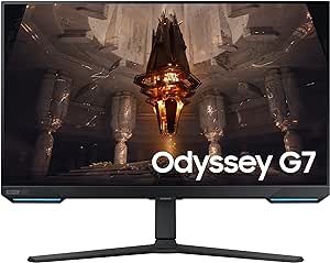 SAMSUNG Odyssey G70B Series 32-Inch 4K UHD Gaming Monitor, IPS Panel, 144Hz, 1ms, HDR 400, G-Sync and FreeSync Premium Pro Compatible, Ultrawide Game View - LS32BG702ENXGO