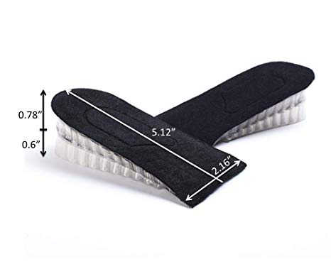 Peselina Silicone Height Increase Shoe Insoles Inserts Elevator Heels Inserts for Women and Men (3 Layers)