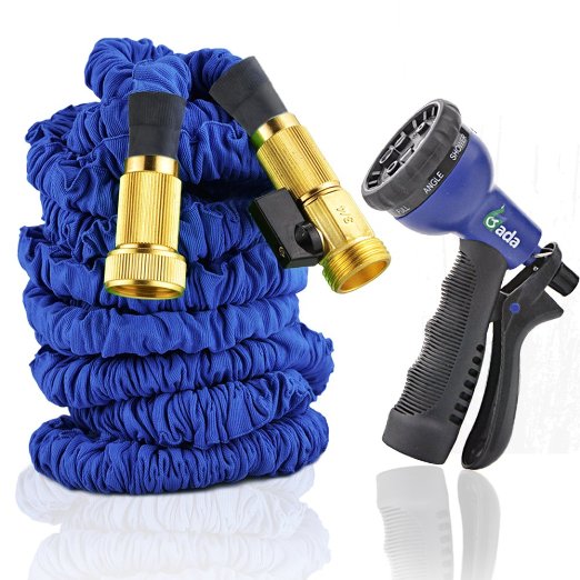 2016 New Design,Garden Hose Top Brass,Expandable Collapsible Expanding Hose,Solid Brass Connectors Extra Strength Fabric Expandable Hose(75ft)