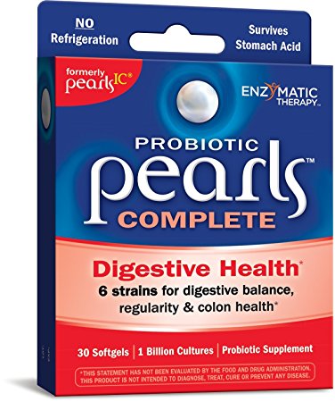 Enzymatic Therapy Probiotic Pearls Complete Softgel, 30 Count