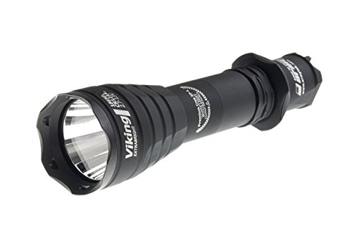 Armytek Viking v3 XP-L 1250 lm Flashlight, Black/Gold Bezel