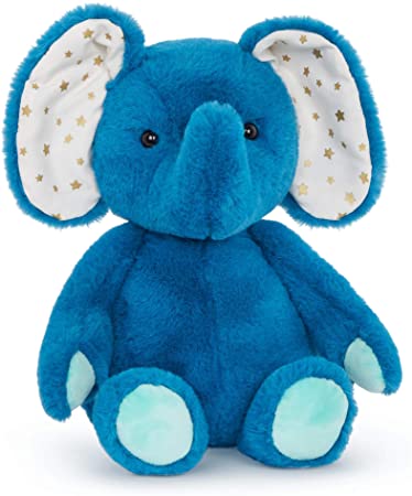 B. toys by Battat Plush Elephant – Stuffed Animal – Soft & Cuddly Toy – Blue Elephant – 12” – Washable – Baby, Toddler, Kids – Happyhues – Ellie-Berry – 0 Months   (BX2046C30Z)