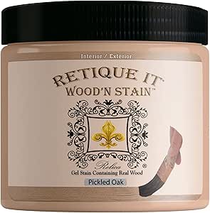 Retique It Wood'n Stain - Liquid Wood Gel Stain Interior/Exterior (16 oz (Pint), 70 Pickled Oak)