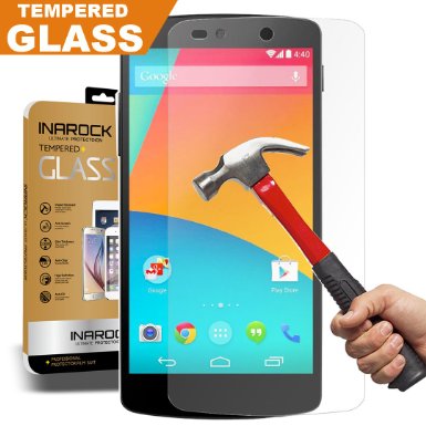 Nexus 5 Screen Protector InaRock 026mm Tempered Glass Anti-Scratch Screen Protector for Google Nexus 5 - Retail Packaging