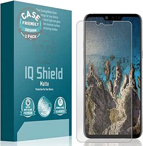 IQShield Matte Screen Protector Compatible with LG G8 ThinQ (Case Friendly)(2-Pack) Anti-Glare Anti-Bubble TPU Film