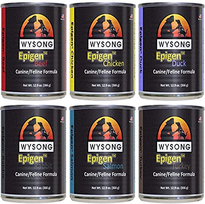 Wysong Epigen Variety Pack Canine/Feline Canned Formula - Dog/Cat/Ferret Food, Six- 12.9 Ounce Cans