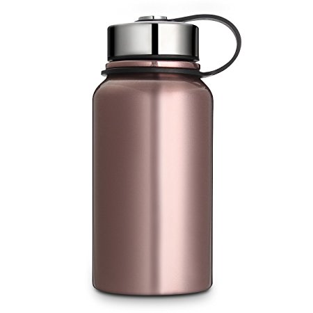 KINGSO 20 oz Insulated Water Bottle Wide Mouth BPA Free Travel Mug Double Walled Stainless Steel Sport Vacuum Flask for Hot and Cold Beverages