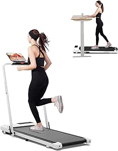 SupeRun Walking Pad Treadmill, 3 in 1 Folding Treadmill with Wide Running Belt, 3HP Under Desk Treadmill Includes Remote Control, Pitpat APP Integration, 300 lbs Capacity Treadmills for Raceable