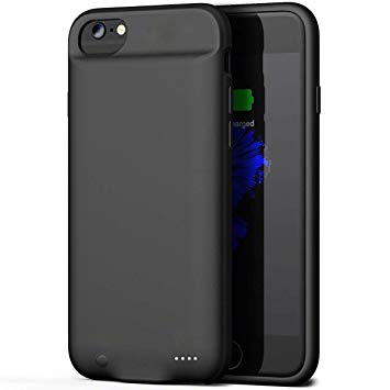 ZANYA iPhone 6 battery case iPhone 6s Battery Case 3000mAh Rechargeable Slim Charging Case Supports 3.5mm Jack Headphones and Sync Data …