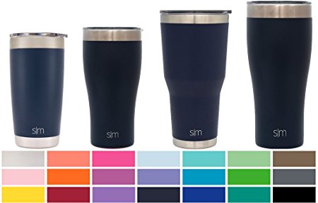 Simple Modern 22oz Slim Cruiser Tumbler - Vacuum Insulated Double-Walled 18/8 Stainless Steel Hydro Travel Mug - Coffee Cup Flask - Deep Ocean Blue