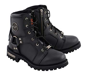 Milwaukee Leather Women's Lace to Toe Harness Boot (Black, 8.5)