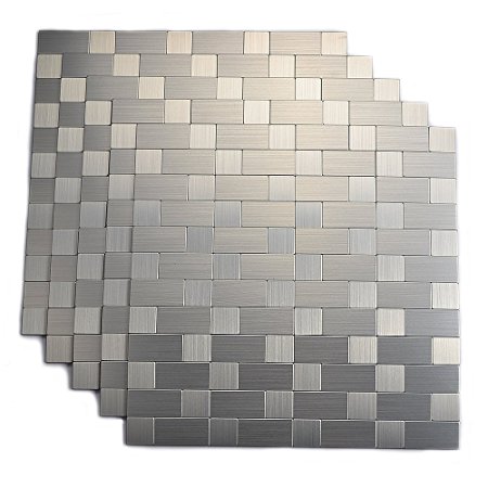 Aluminum Peel and Stick Backsplash for Kitchen, No Grout Strong Adhesive Wall Tiles