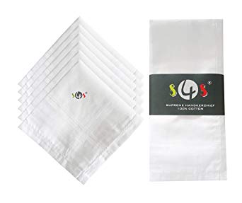 S4S Men's 100% Cotton Supreme Handkerchiefs/Hankies for Men