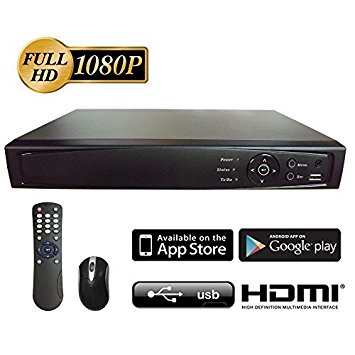 Digital Surveillance Recorder 16-Channel HD-TVI 1080p H.264 True-HD DVR with Pre-Installed 2 TB Hard Drive Playback Internet & Mobile Phone Accessible HDMI TVI/Analog/IP Smart Recording Real Time for CCTV Camera Home Office Security System Network (Only work with HD-TVI Cam, Standard Analog Cam and IP Cam)