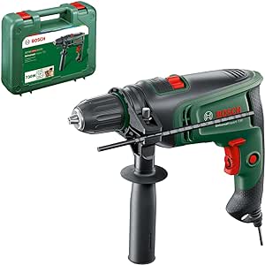 Bosch Home and Garden Electric Hammer Drill UniversalImpact 730 (Precision Drilling in Masonry, Wood and Steel; 730 Watt Motor; in Carrying Case), Green