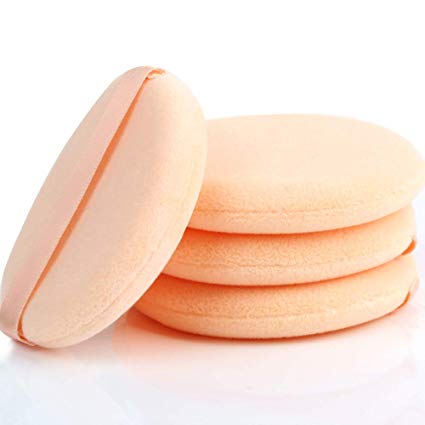 Teenitor 4 Pcs Powder Puff For Face Powder, Soft Velour Puff Professional Makeup Puffs For Loose Powder Setting Powder Foundation Smooth Apply 2.75 Inch In Diameter [USA Seller]