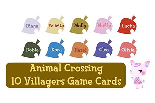 Animal Crossing New Horizons NFC Tag Game Cards for Switch/Switch Lite/Wii U - Diana, Felicity, Molly, Muffy, Lucha, Dobie, Dora, Hazel, Cleo and Olivia