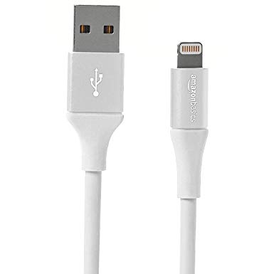 AmazonBasics USB A Cable with Lightning Connector, Premium Collection - 10-Foot, 12-Pack - Silver