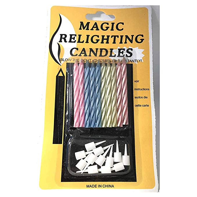 WanJ 30pcs Magic Relighting Trick Birthday Candles