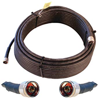 Wilson Electronics 75 ft. Black WILSON-400 Ultra Low Loss Coax Cable (N-Male to NMale)(952375)