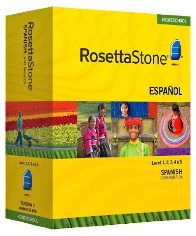 Rosetta Stone Homeschool Spanish (Latin America) Level 1-5 Set including Audio Companion